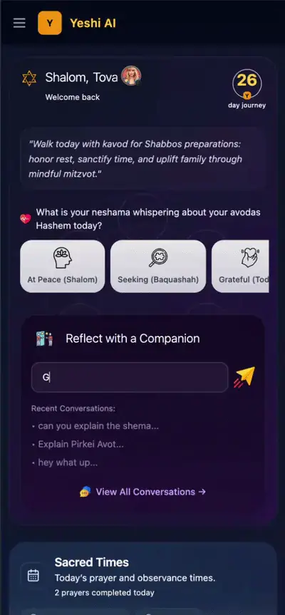 Judaism AI Companion preview