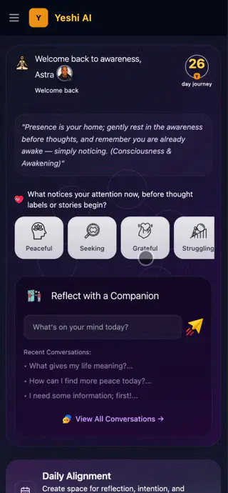 Universal Spirituality daily alignment preview